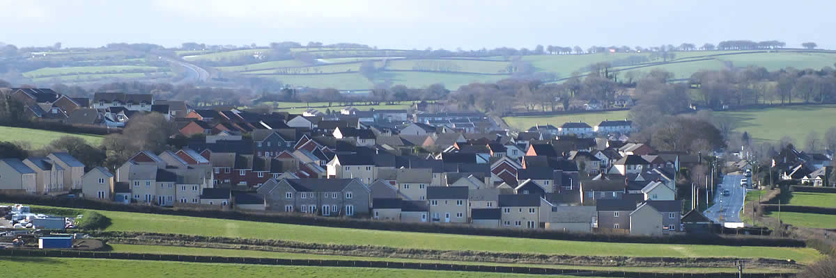 Housing in the Parish on the Crediton road